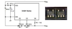 Схема подключения контроллера S-8241 Series